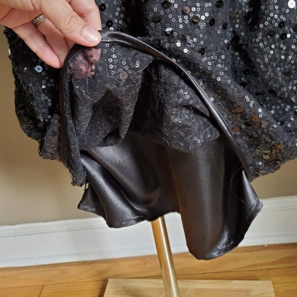 Little Black Etcetera Sequin Formal Mini Skirt - Picture 12 of 13